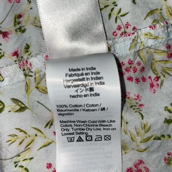 J. Crew Cottagecore 100%Cotton Short-sleeve smocked dress in meadow floral Sz XL - Picture 8 of 12